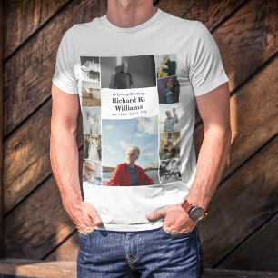 Blå text Gräns i 12 foton som firar livet T Shirt