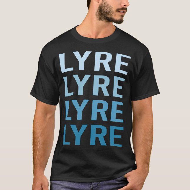 Blå text Lyra T Shirt (Framsida)