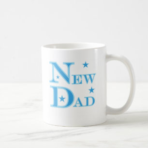 Blå text Ny pappa T-shirts och presenter Kaffemugg