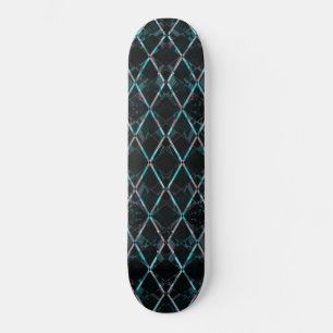 Blå texturerad diamant mönster skateboard bräda 21,5 cm