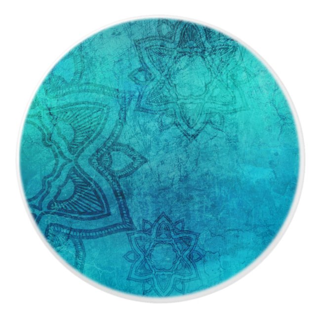 Blå texturerad Lotus Knopp (Framsidan)