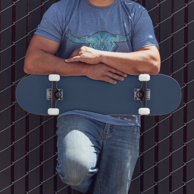 Blå Texturerad Skateboard Modern Strömlinjeformad  (Utomhus 3)