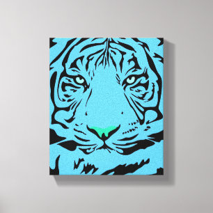Blå tiger canvastryck