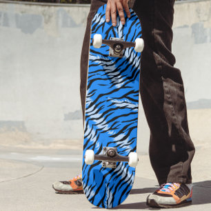Blå Tiger Djurhudsmönsterdesign  Mini Skateboard Bräda 18,5 Cm