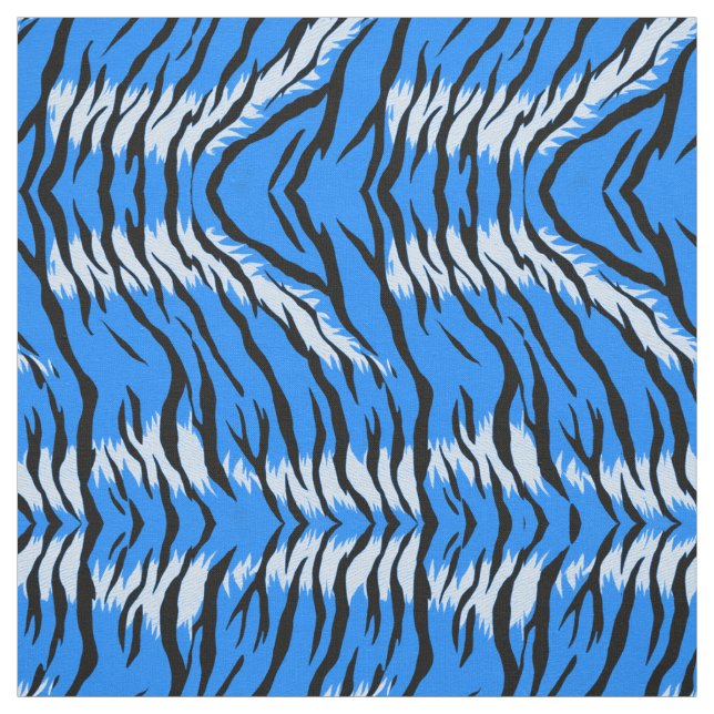 Blå Tiger Djurhudsmönsterdesign  Tyg (Provkarta)