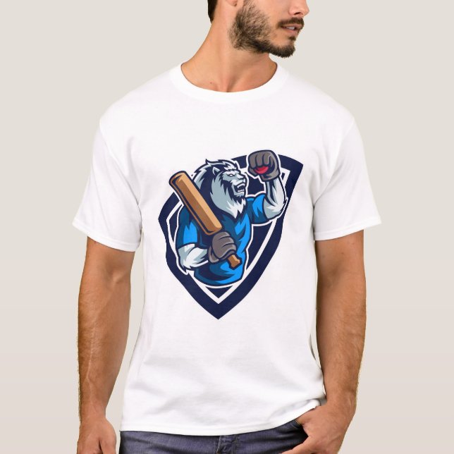 Blå tiger t shirt (Framsida)
