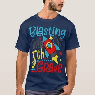 Blå till 5:e Klass Back to school Space R T Shirt