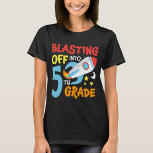 Blå till 5:e Klass Back to school Space R T Shirt