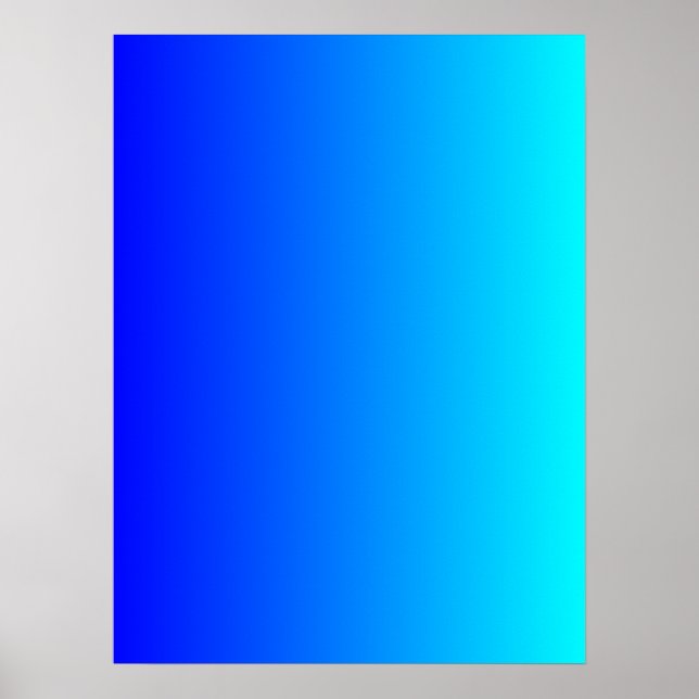 Blå till Akva Gradient Poster (Framsidan)