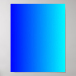 Blå till Akva Gradient Poster