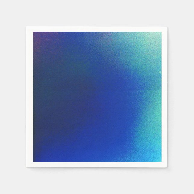 Blå till Aqua Cocktail Napkins Pappersservett (Framsidan)