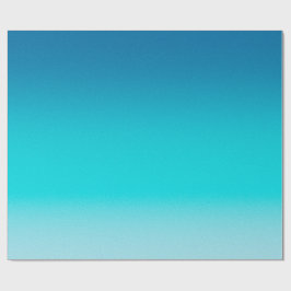 Blå till Aqua Gradient Inpackningspapper Minimalis Presentpapper