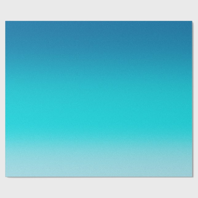 Blå till Aqua Gradient Inpackningspapper Minimalis Presentpapper (Platt)