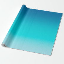Blå till Aqua Gradient Inpackningspapper Minimalis