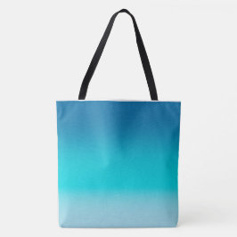 Blå till Aqua Gradient Modern Ombre Träningskläder Tygkasse