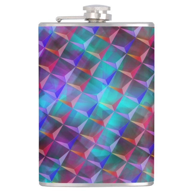 Blå till lilac och 3D eller rödtrianglar av rosa Fickplunta (Framsidan)