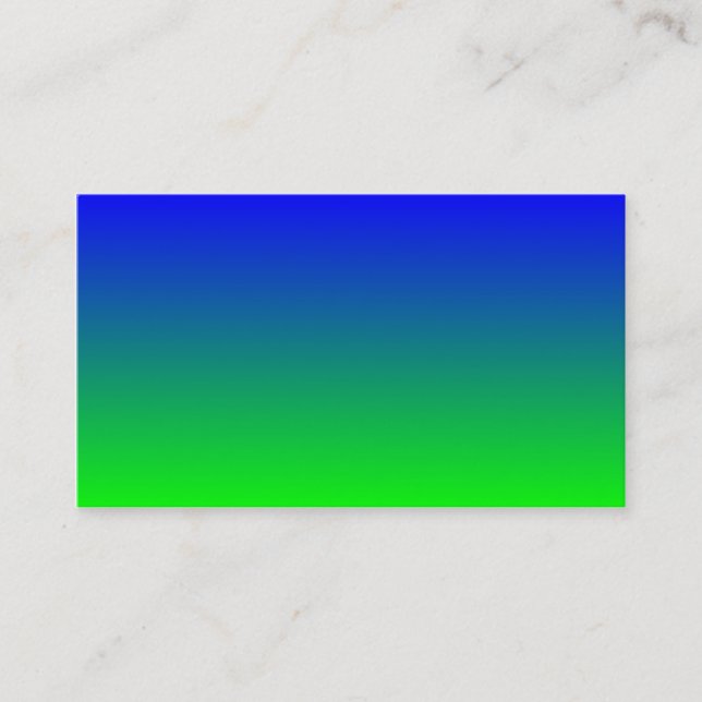 Blå till Limegrön Gradient Visitkort (Framsida)