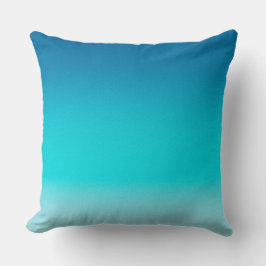 Blå till Teal Färgövergång Kastkudde Minimalistisk Kudde