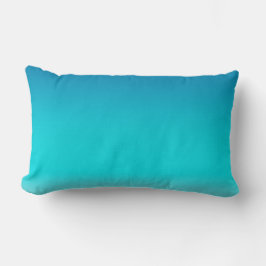 Blå till Teal Gradient Kudd Minimalistisk Mode Lumbarkudde
