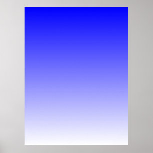Blå till vit gradient poster