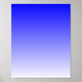 Blå till vit gradient poster