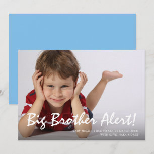 Blå tilläggskort för Photo Gravid Big Brother Meddelande