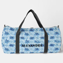 Blå tippblomma mönster Anpassat namn