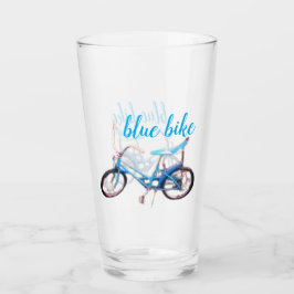 blå tjejer cykel glaskopp