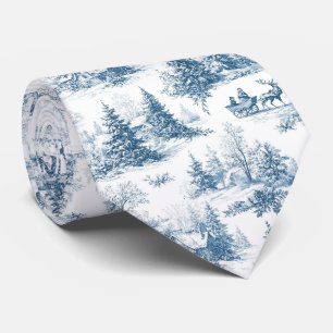 Blå Toile julmönster Slips