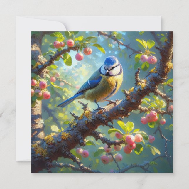 Blå ton 1 anteckningskort (Framsida)