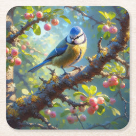 Blå ton 1 underlägg papper kvadrat