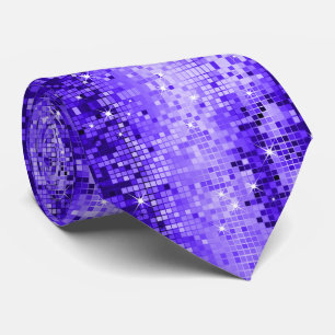 Blå tonerdisk Glitter Skriv ut Slips