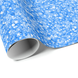 Blå tonfiskar Glitter och miniatyrdiagram Presentpapper