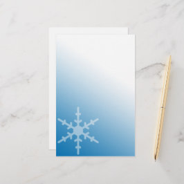 Blå toning för vintersnöflingor brevpapper