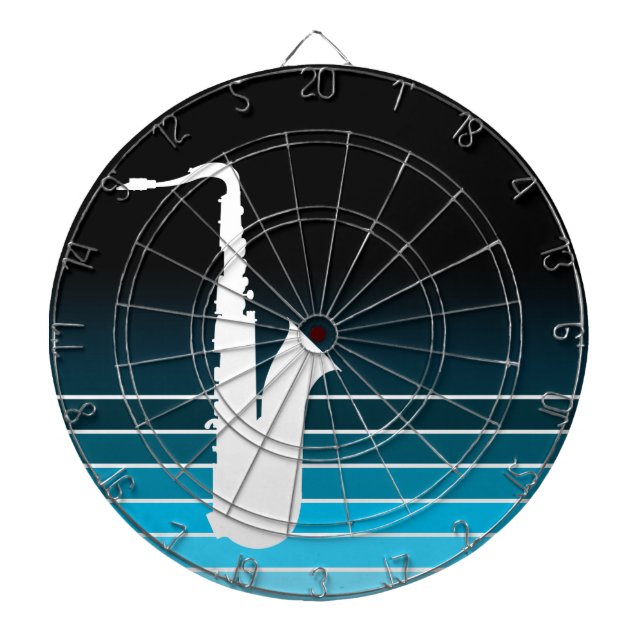 blå tonsaxofon darttavla (Framsidan)