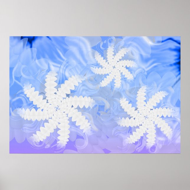 Blå tonsjömil Blå tandläkarblått Poster (Framsidan)