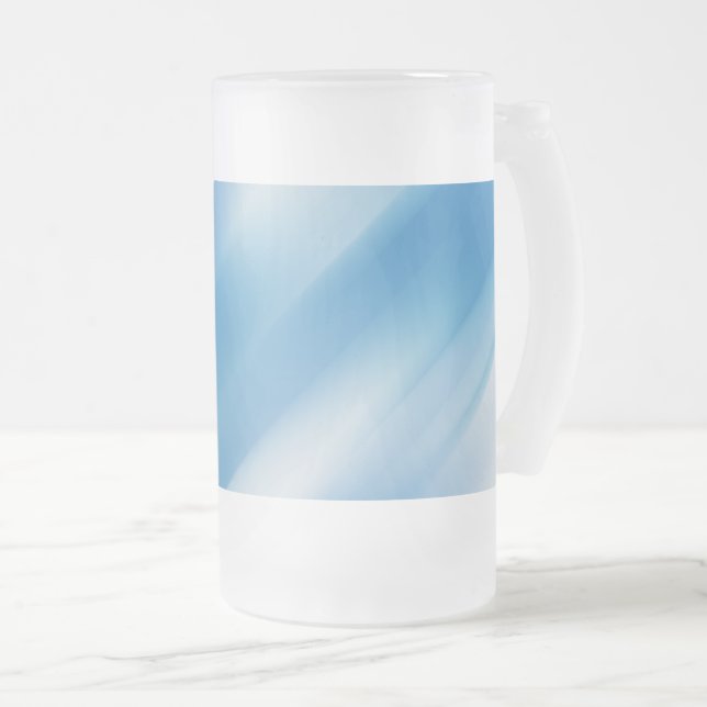 Blå topaz frostat ölglas (Framsida höger)