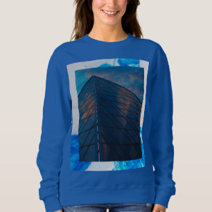 Blå Torn Kvinnors Långärmad T Shirt
