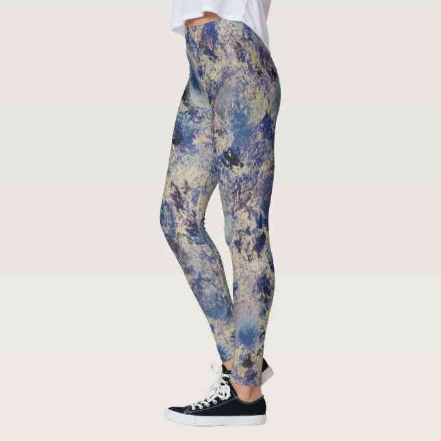 Blå trådben leggings (Vänster)