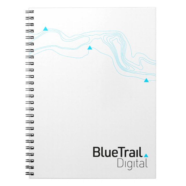 Blå Trail Digital Spiral Anteckningsbok (Framsidan)
