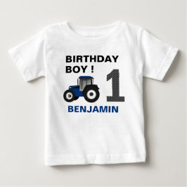 Blå Traktor Pojke Födelsedagsfest T Shirt