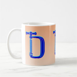Blå trälampa kaffemugg