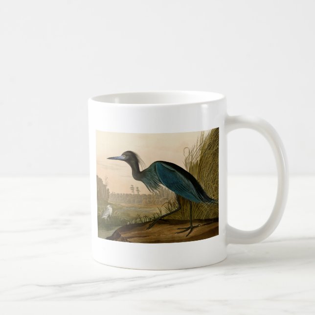 Blå Tranakran Audubontryck Kustkonst Kaffemugg (Höger)