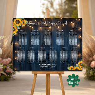 Blå träskiva Ljus 11 Bord Bröllop säten i Poster