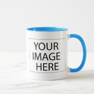 Blå trimningshandtag för tvåbildsmall 15oz mugg