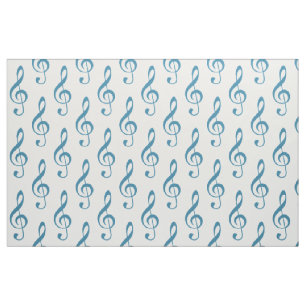 Blå trindblädda Mönster Fabric Tyg