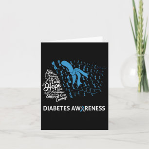 Blå Trollslända Typ 1 Diabetes Medvetandedag Warri Kort
