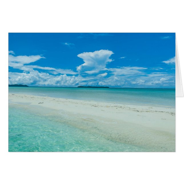 Blå tropisk havsutsikt, Palau Hälsningskort (Framsidan Horizontal)