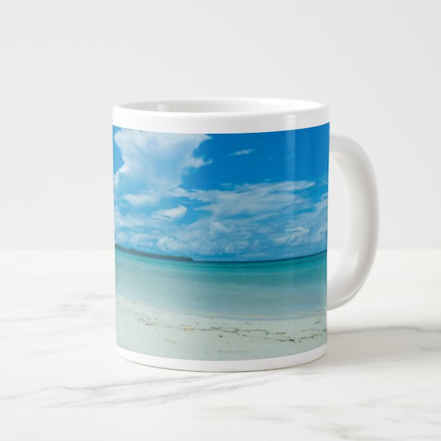 Blå tropisk havsutsikt, Palau Jumbo Mugg (Framsida höger)