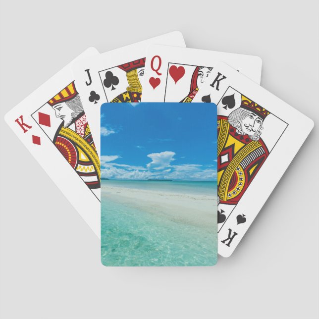 Blå tropisk havsutsikt, Palau Spel Kort (Baksidan)